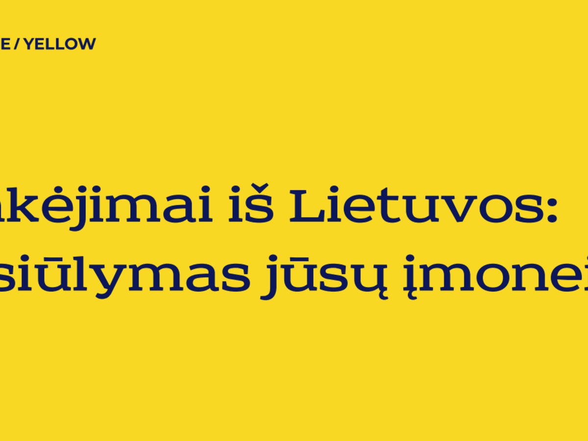 Linkėjimai iš Lietuvos:  pasiūlymas jūsų įmonei