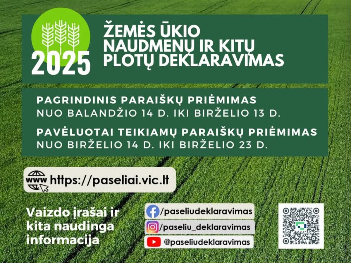 Jau žinomos pasėlių deklaravimo datos!