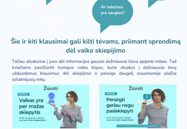 Skiepai – tiesa ar mitas?
