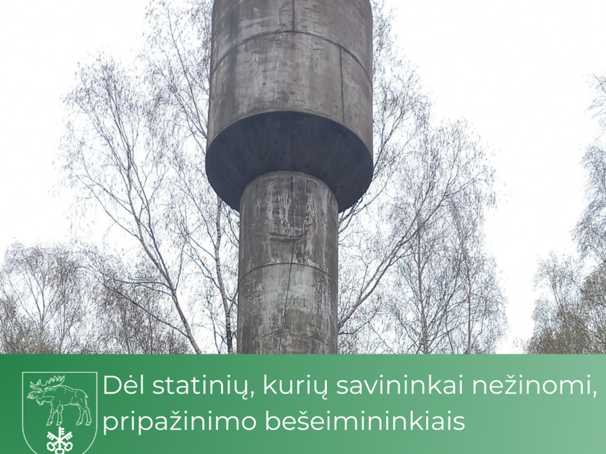 Dėl statinių, kurių savininkai nežinomi, pripažinimo bešeimininkiais