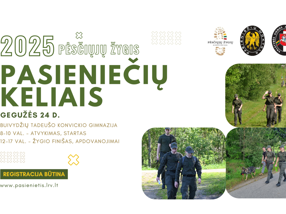 Aktyvaus laisvalaikio mėgėjai kviečiami dalyvauti žygyje „Pasieniečių keliais 2025“
