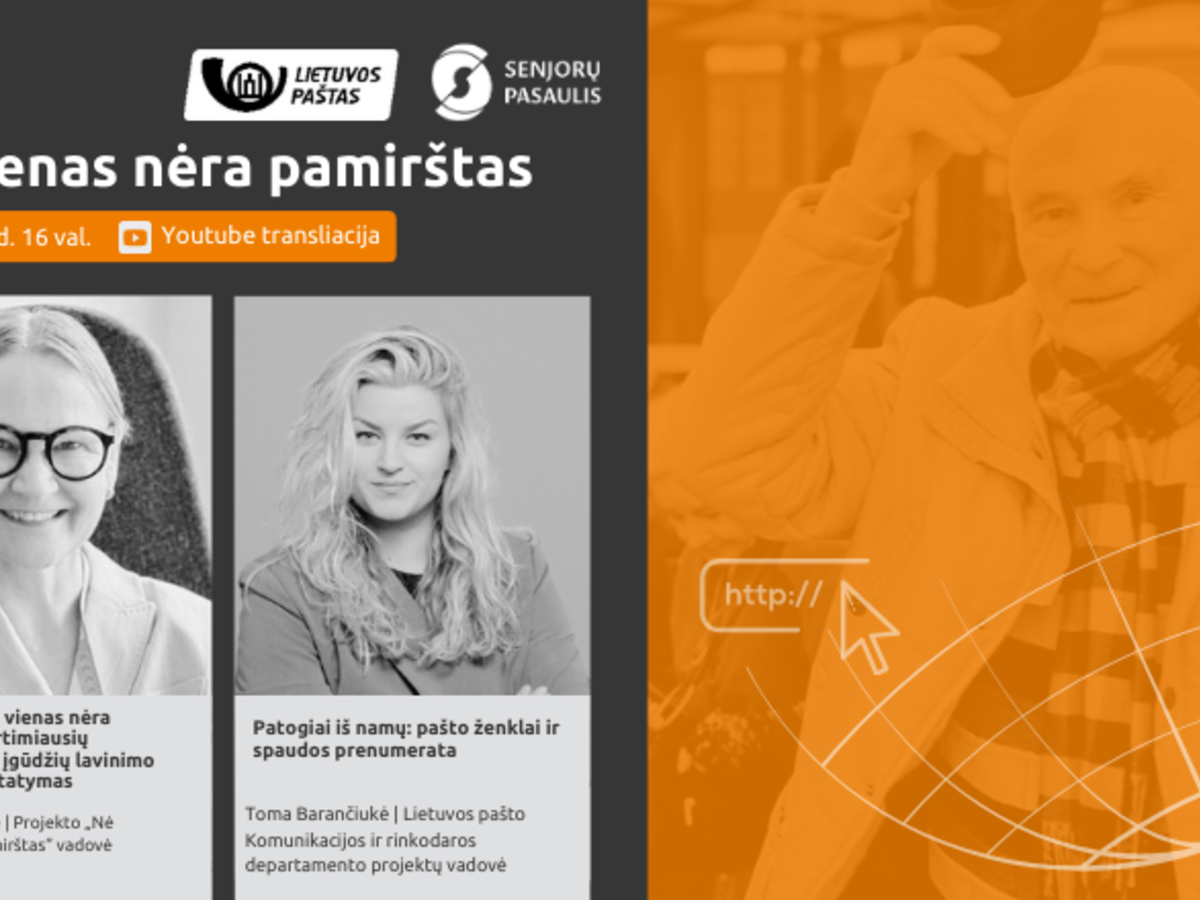 Projektas „Nė vienas nėra pamirštas“  ir vėl Jus kviečia į nuotolinę paskaitą!