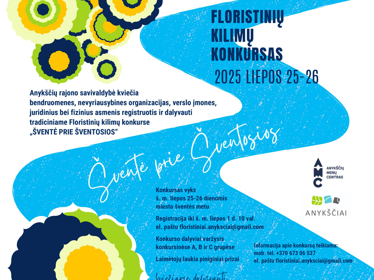 Tarptautinis floristinių kilimų konkursas 2025  „ŠVENTĖ PRIE ŠVENTOSIOS“
