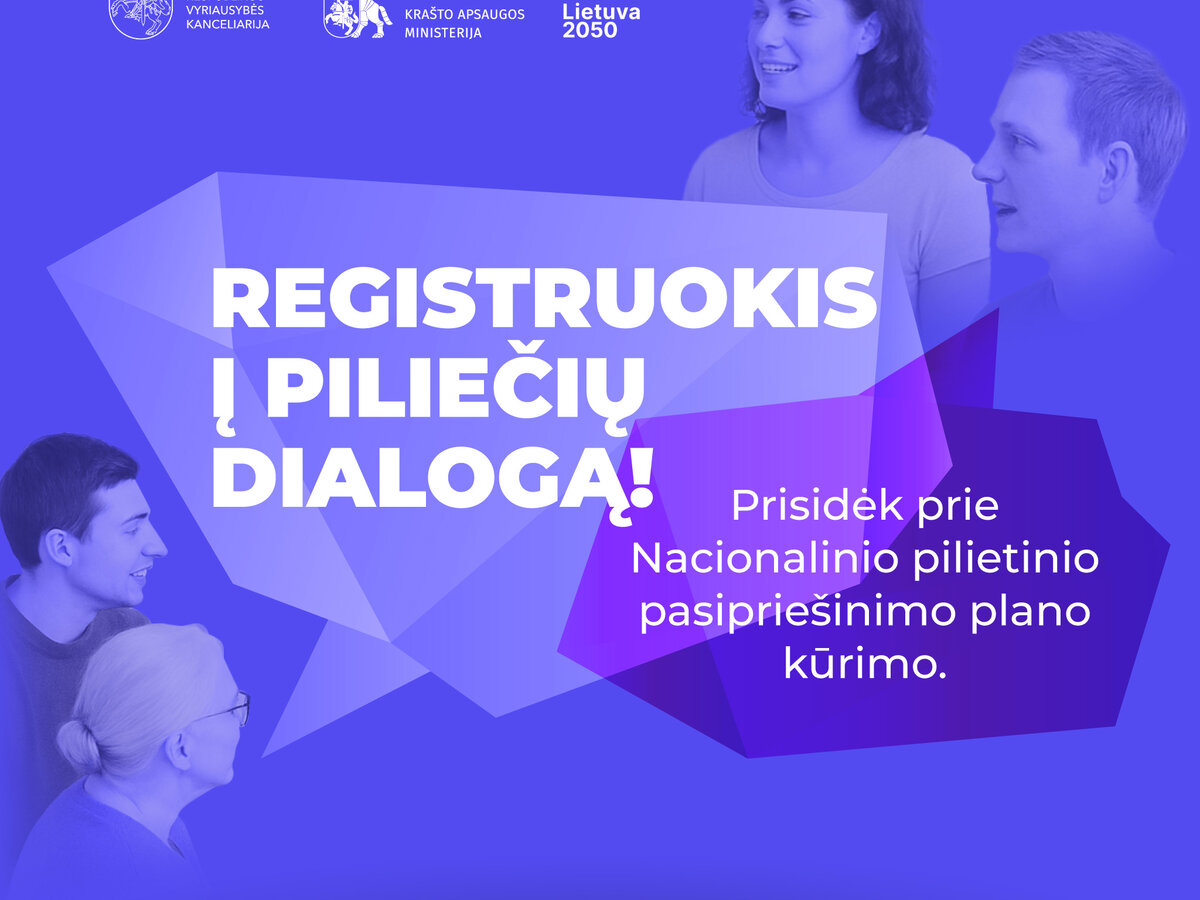 Kviečiame į diskusiją „Piliečių dialogas: koks turi būti mūsų pilietinis pasirengimas?“