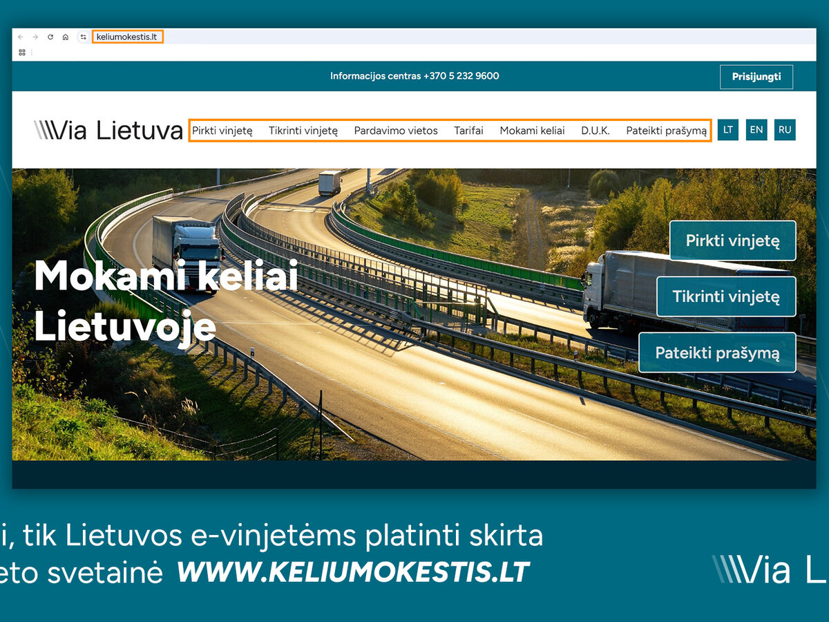 „Via Lietuva“ įspėja dėl sukčių platinamų elektroninių vinječių: kaip neįkliūti ir nepermokėti
