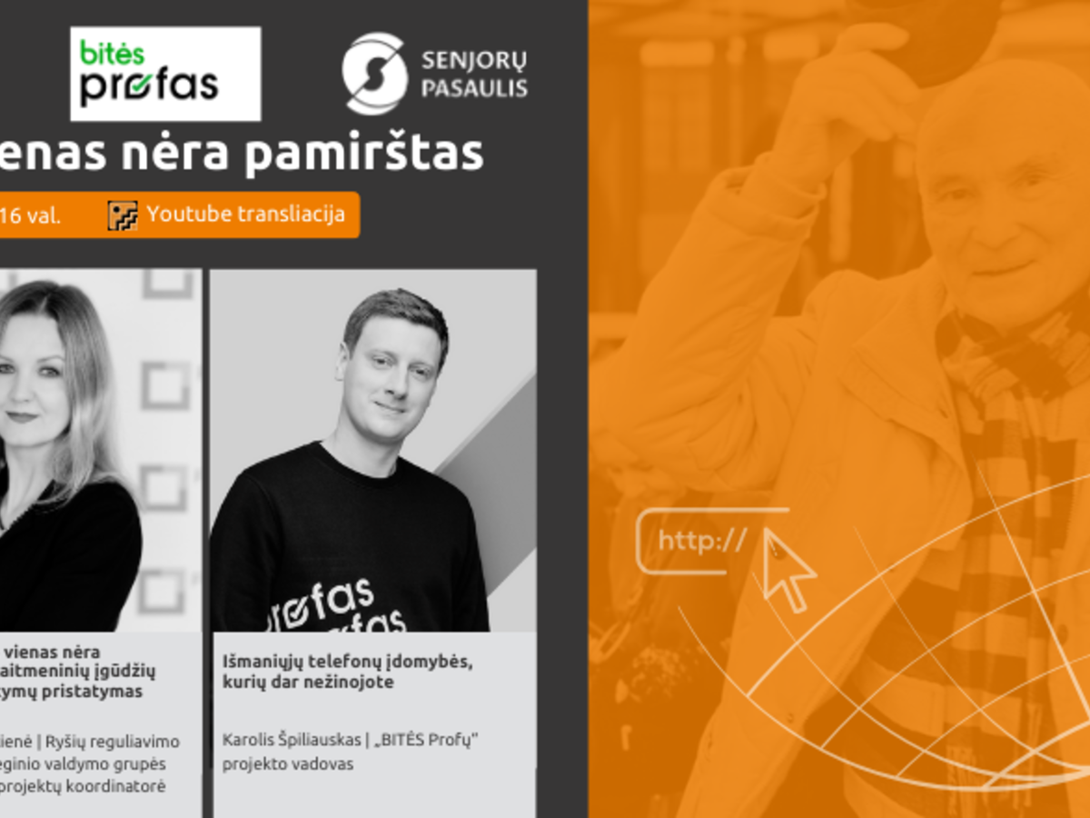 Projektas „Nė vienas nėra pamirštas“ ir vėl Jus kviečia į nuotolinę paskaitą!
