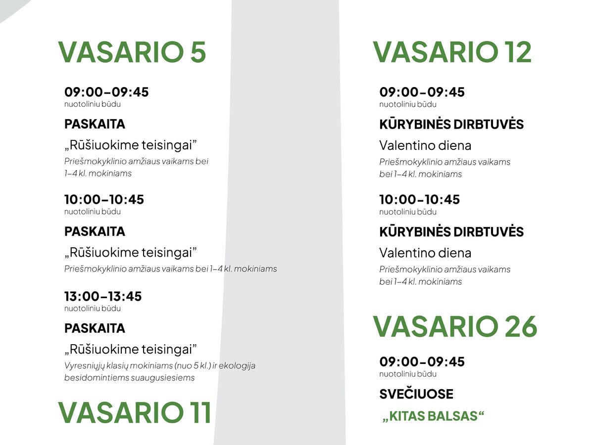 Pakuočių atliekų tvarkymo organizacija „Žaliasis taškas“ kviečia prisijungti prie NEMOKAMŲ...