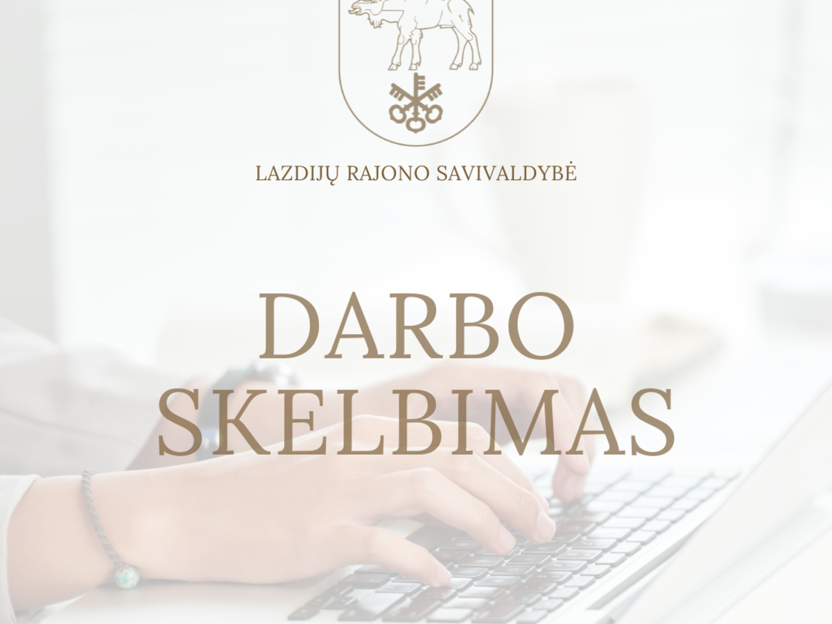 Darbo skelbimas darbui su jaunimu