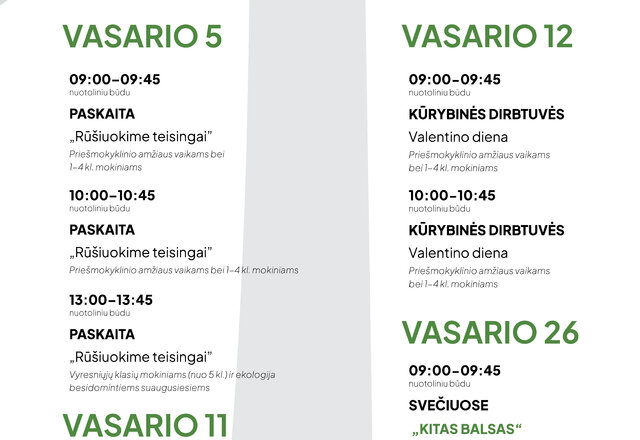 Pakuočių atliekų tvarkymo organizacija „Žaliasis taškas“ kviečia prisijungti prie NEMOKAMŲ...