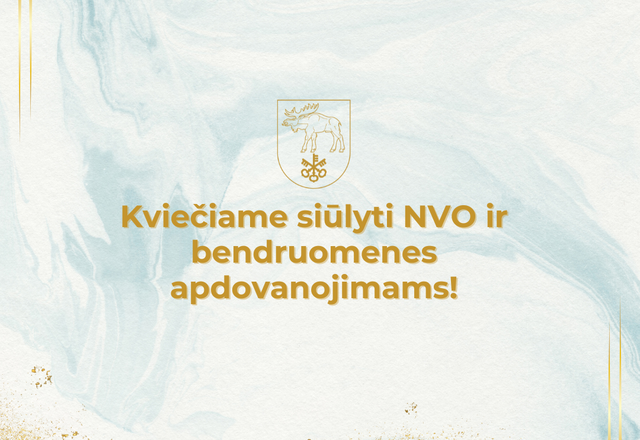 Kviečiame siūlyti NVO ir bendruomenes apdovanojimams! 