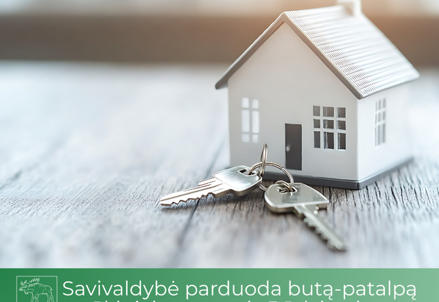 Savivaldybė parduoda butą/patalpą-butą su ūkiniais pastatais Būdvietyje