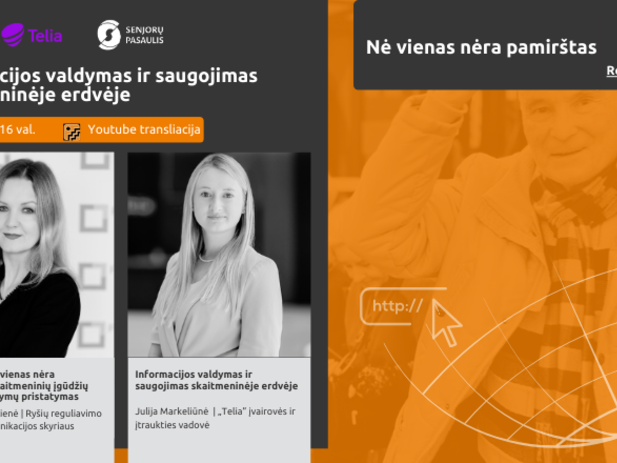 Projektas „Nė vienas nėra pamirštas“ ir vėl Jus kviečia į nuotolinę paskaitą!
