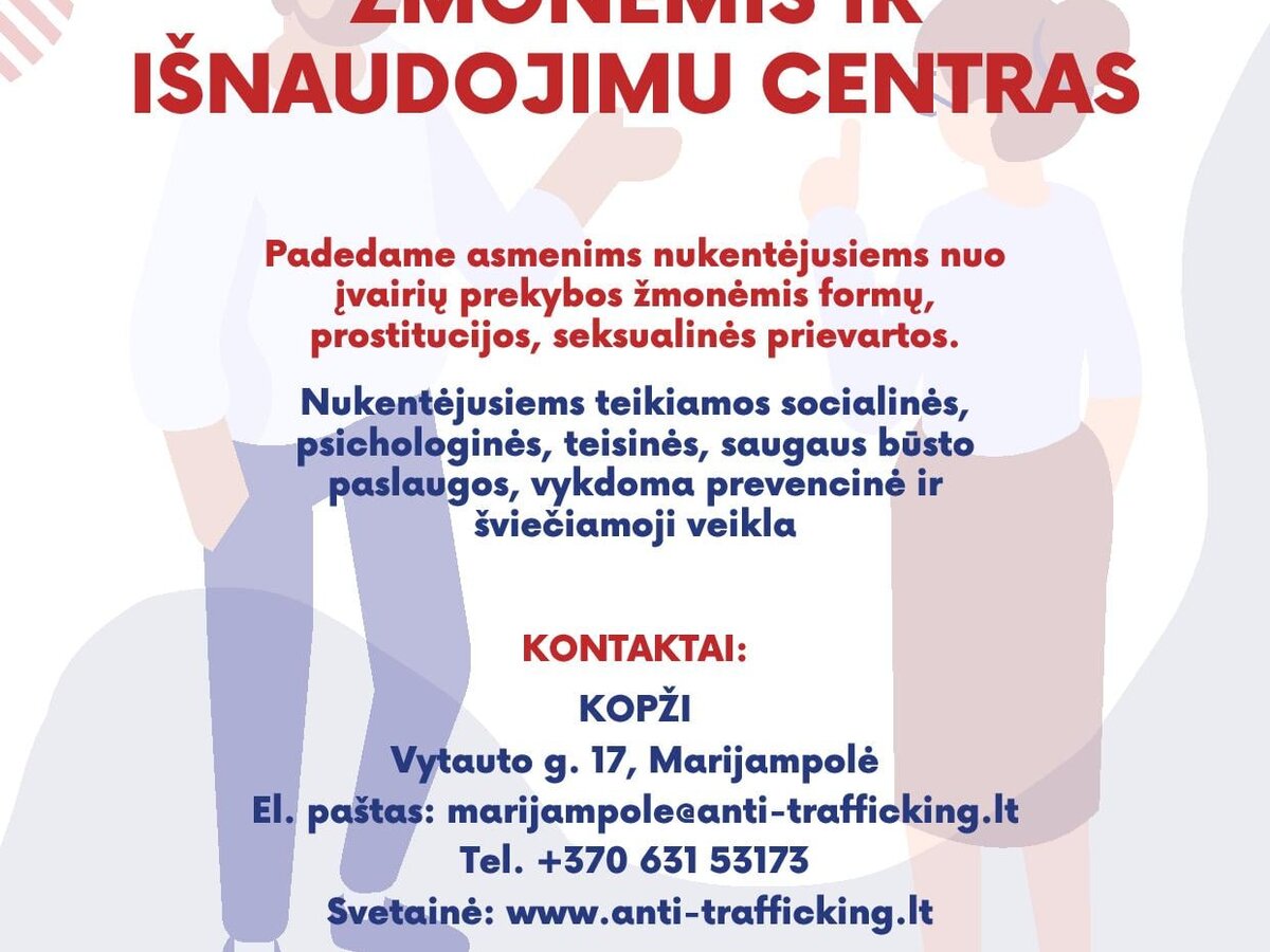 Pagalba asmenims nukentėjusiems nuo įvairių prekybos žmonėmis formų