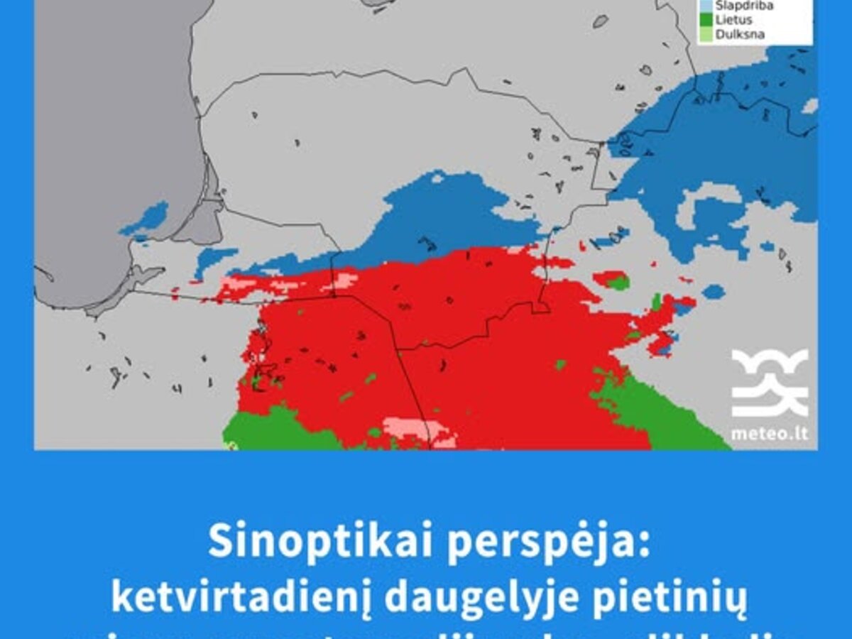 Sinoptikai perspėja: ketvirtadienį daugelyje pietinių rajonų numatoma lijundra, plikledis