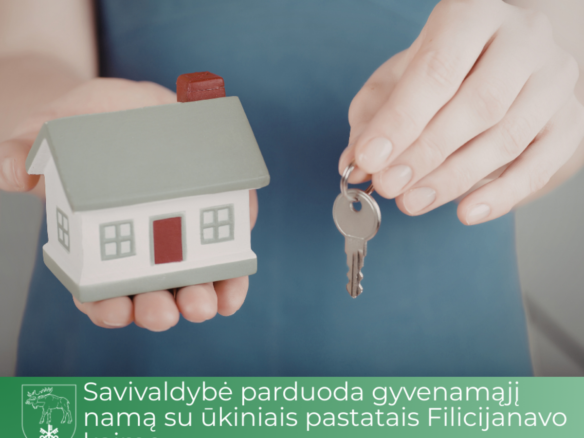 Savivaldybė parduoda gyvenamąjį namą su ūkiniais pastatais Filicijanavo kaime