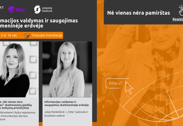 Projektas „Nė vienas nėra pamirštas“ ir vėl Jus kviečia į nuotolinę paskaitą!