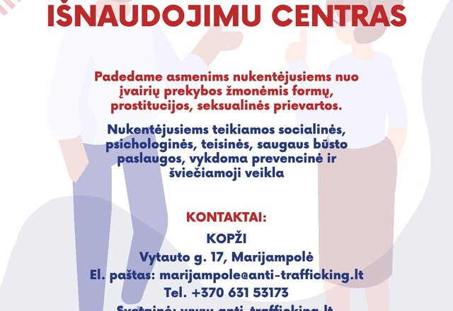 Pagalba asmenims nukentėjusiems nuo įvairių prekybos žmonėmis formų