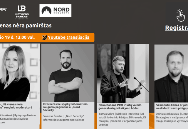 Projektas „Nė vienas nėra pamirštas“ ir vėl Jus kviečia klausytis skaitmeninius įgūdžius...