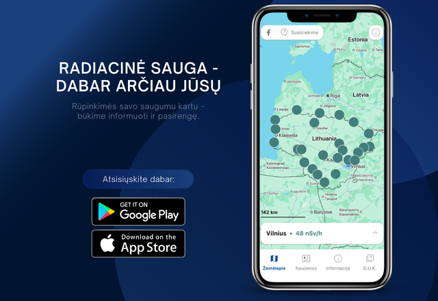 Radiacinės saugos centras pristato mobiliąją programėlę