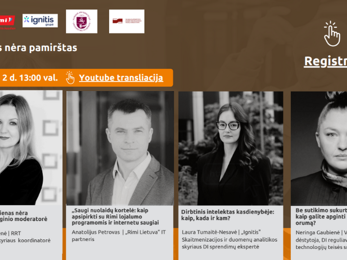 Projektas „Nė vienas nėra pamirštas“ ir vėl Jus kviečia į nuotolinę paskaitą!