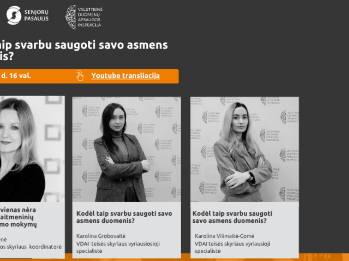 Projektas „Nė vienas nėra pamirštas“ ir vėl Jus kviečia į nuotolinę paskaitą!