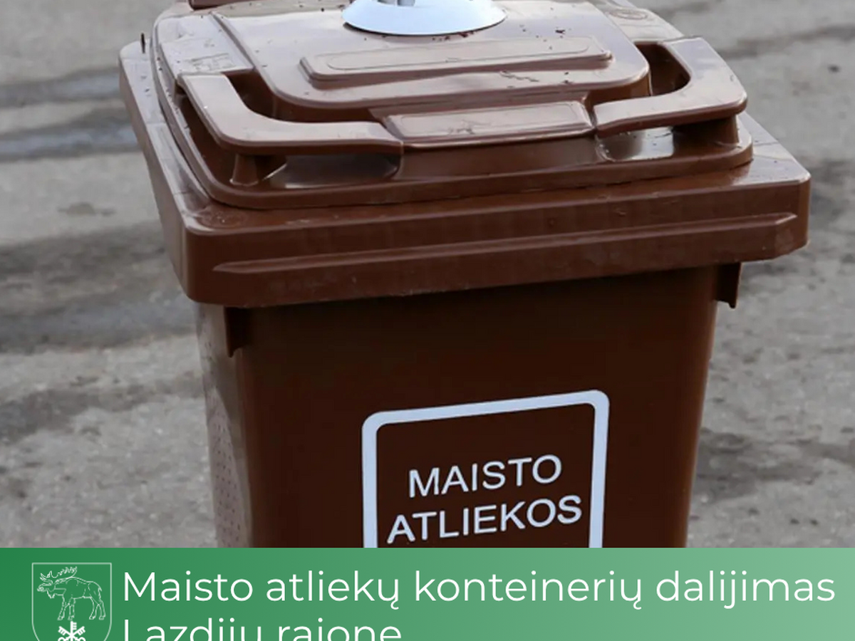 Maisto atliekų konteinerių dalijimas Lazdijų rajone