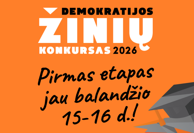 Balandžio 15–16 dienomis kviečiame pasitikrinti savo pilietinio raštingumo žinias Demokratijos...