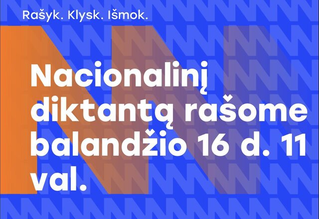 Kviečiame Nacionalinį diktantą rašyti kartu 