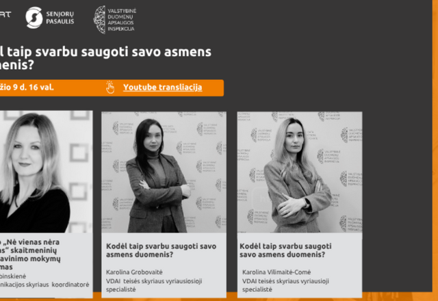 Projektas „Nė vienas nėra pamirštas“ ir vėl Jus kviečia į nuotolinę paskaitą!