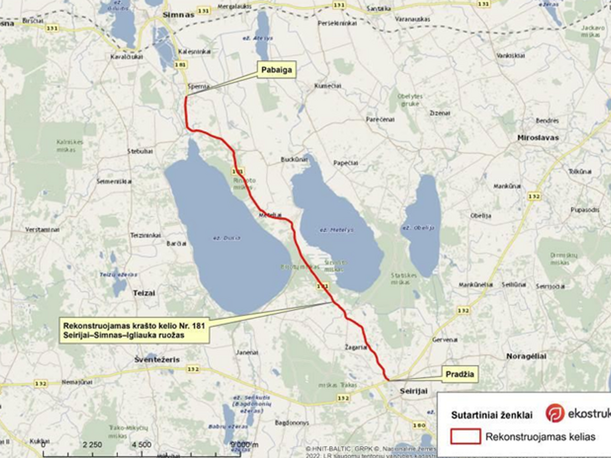 Dėl valstybinės reikšmės krašto kelio Nr. 181 Seirijai – Simnas – Igliauka ruožo nuo 0,00 iki...