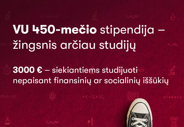 Galimybė Vilniaus universitete gauti specialias stipendijas