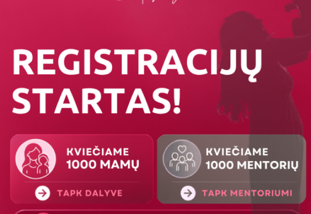 „1000 moterų projektas“ kviečia registruotis mamas iš visos Lietuvos
