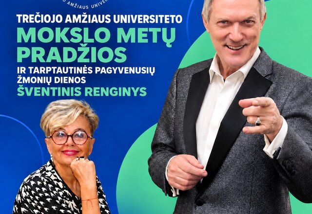 Kviečiame į TAU mokslo metų pradžios ir Tarptautinės pagyvenusių žmonių dienos šventę!