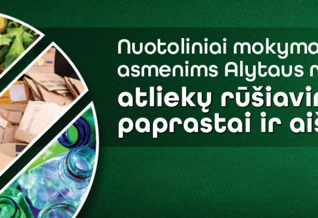 Kviečiame į nuotolinius mokymus apie atliekų rūšiavimą Alytaus regione! 