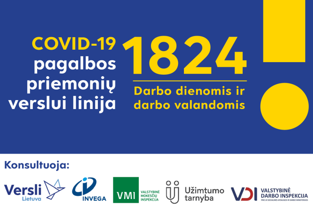 Jau veikia pagalbos priemonių verslui linija – trumpasis numeris 1824 