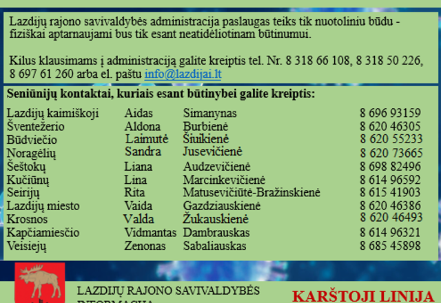 Atsiprašome – karantino metu su Jumis bendrausime tik nuotoliniu būdu
