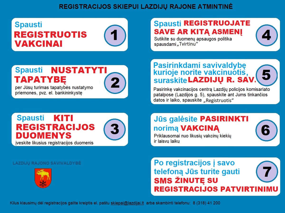 Pirmadienį, gegužės 17 d., startuoja nauja registracijos skiepams tvarka
