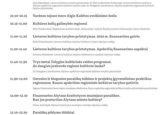 Alytuje –  Regioninės kultūros tarybos nuotolinė konferencija