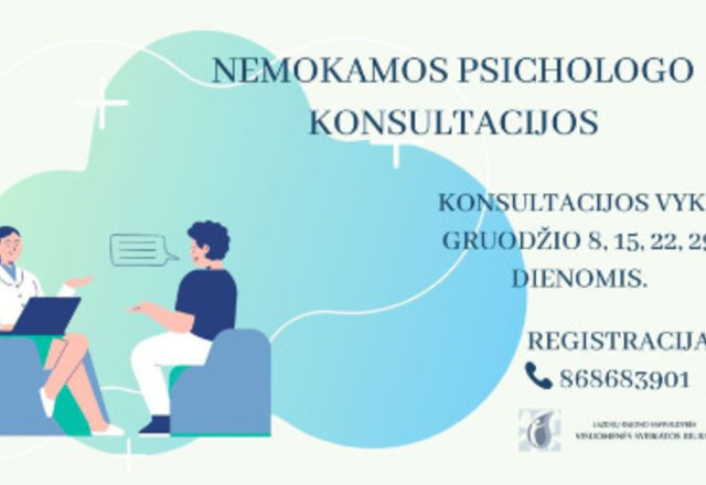 Nemokamos psichologo konsultacijos