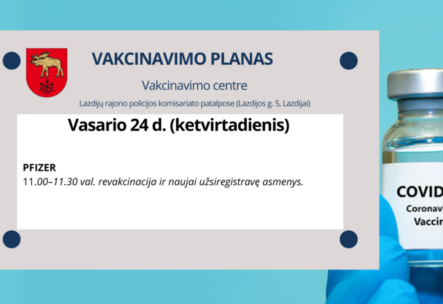Skiepytis kviečia Lazdijų vakcinavimo centras ir šeimos gydytojai