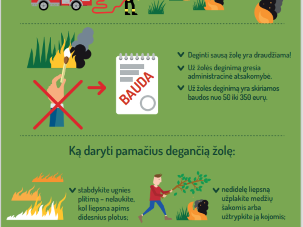 Nedeginkite pernykštės žolės!