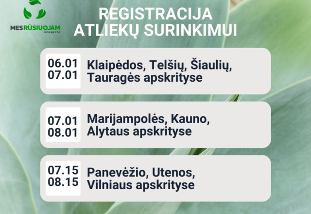 Aplinkosauginis projektas „Mes rūšiuojam. Vasara“ kviečia mažinti atliekas bendruomeniškai