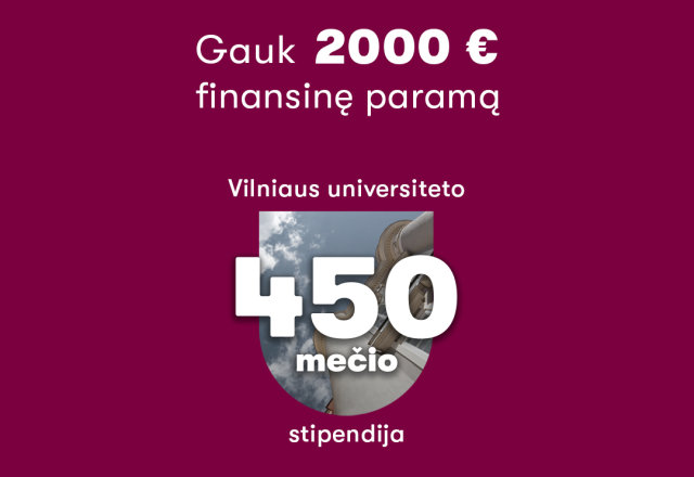 Galimybė Vilniaus universitete gauti specialias stipendijas