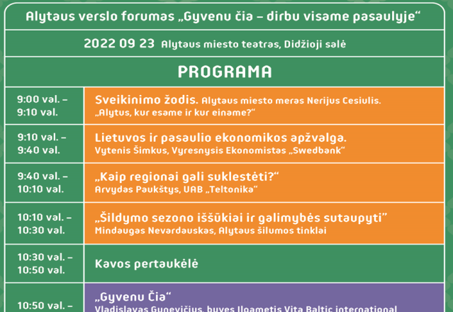 Kviečiame į verslo forumą Alytuje