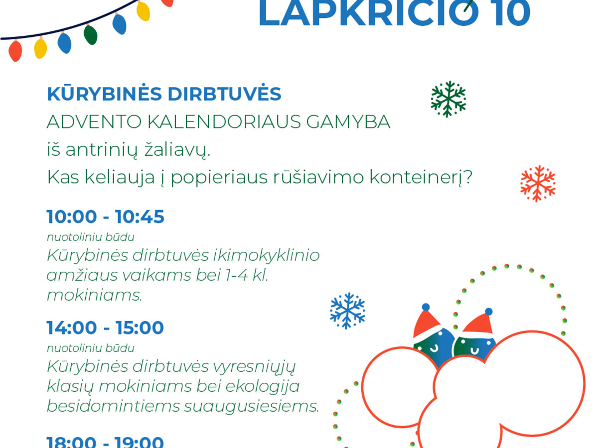 NEMOKAMA aplinkosauginė edukacija - Žaliasis raštingumas