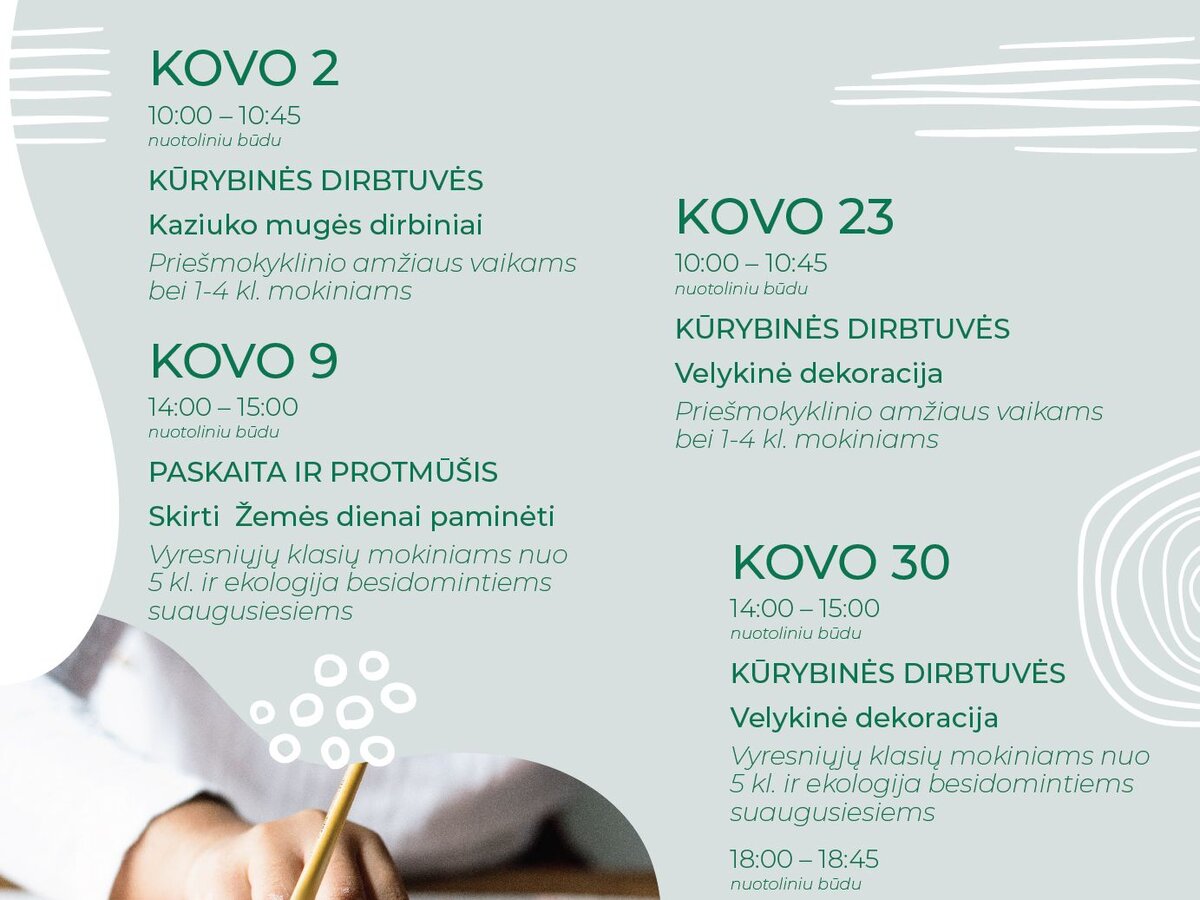 Kviečiame dalyvauti „Žaliojo raštingumo“ edukacijose