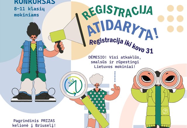 Moksleiviams: įdarbinkite pavasarinę energiją. Junkitės prie aplinkosauginio projekto „Žalioji...