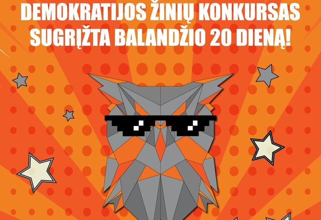 Demokratijos žinių konkursas sugrįžta balandžio 20 dieną