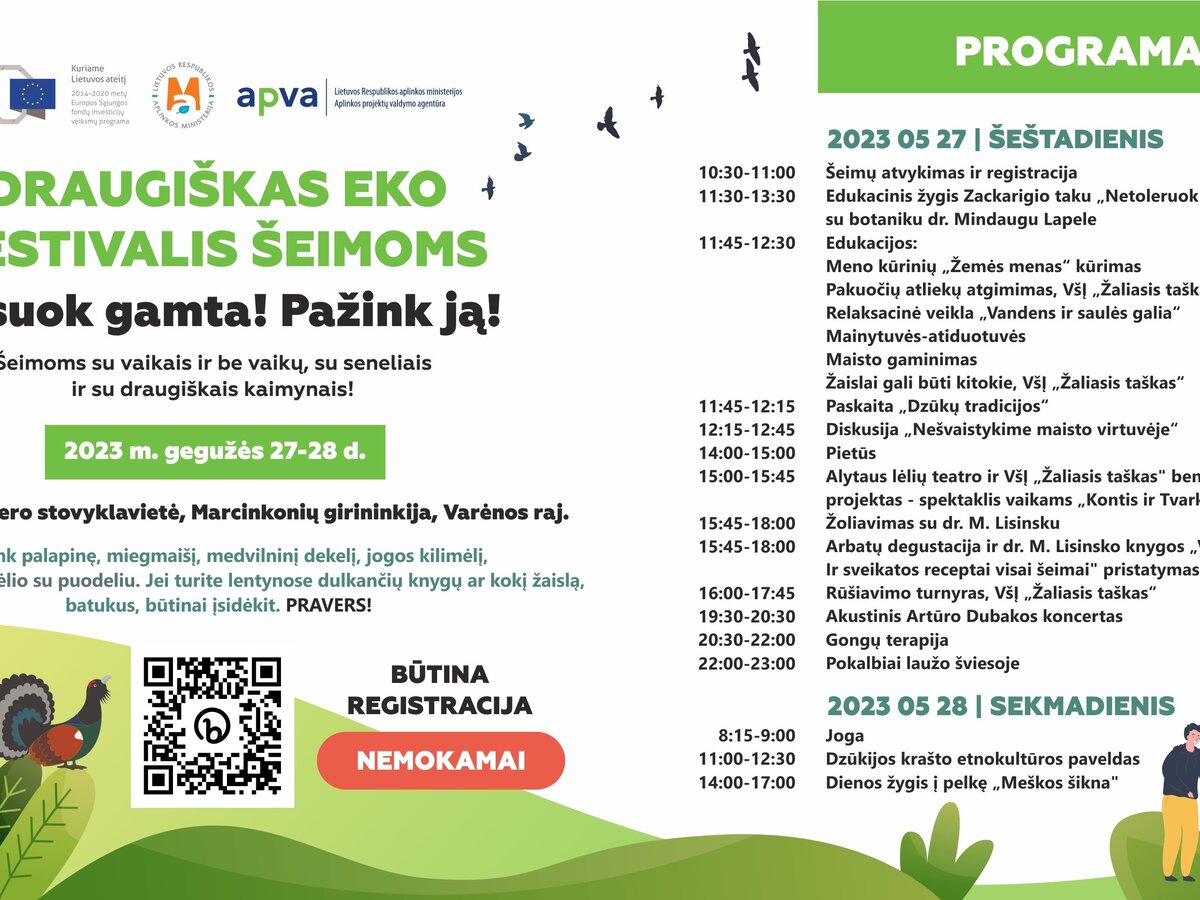 DRAUGIŠKAS EKO FESTIVALIS ŠEIMOMS laukia tavęs!