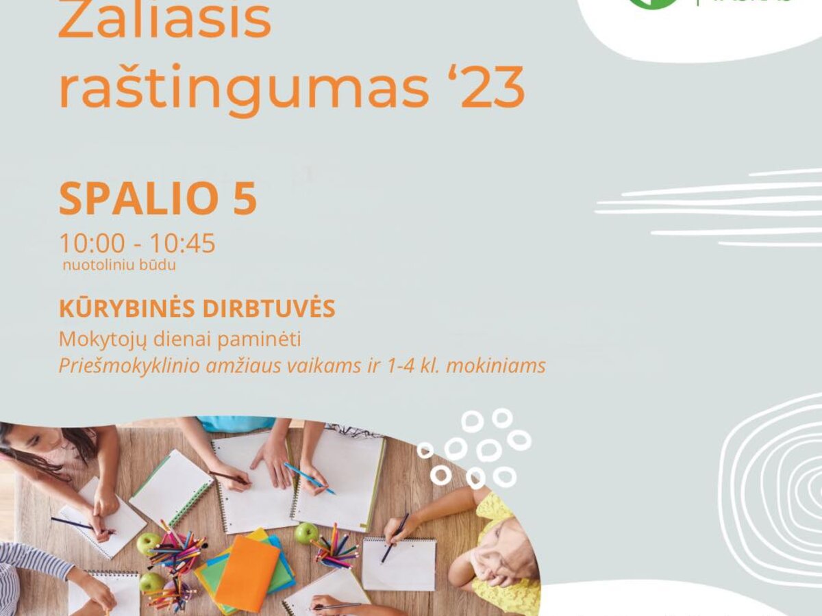 Nemokamas nuotolinių edukacijų ciklas „Žaliasis raštingumas"